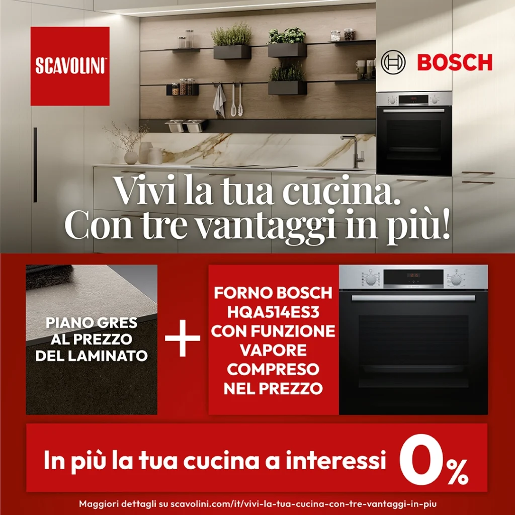 Vivi la tua cucina con 3 vantaggi in più!